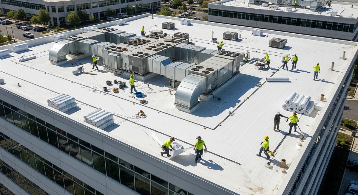 Commercial roofing project in Arlington